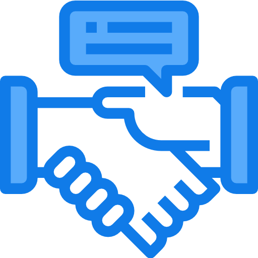 Handshake Justicon Blue icon