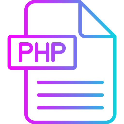 php Generic gradient outline icoon