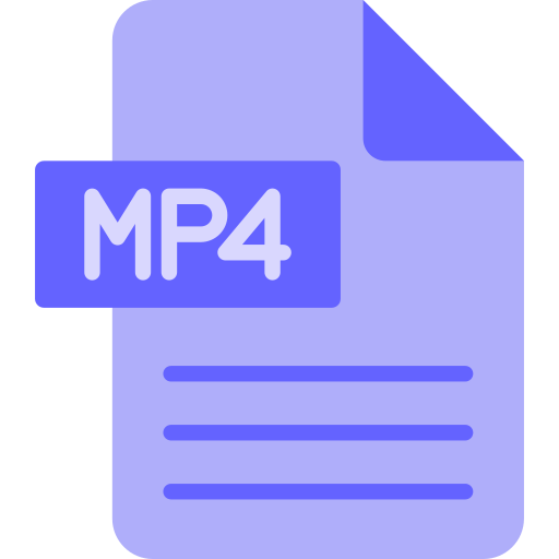 mp4 Generic color fill icoon