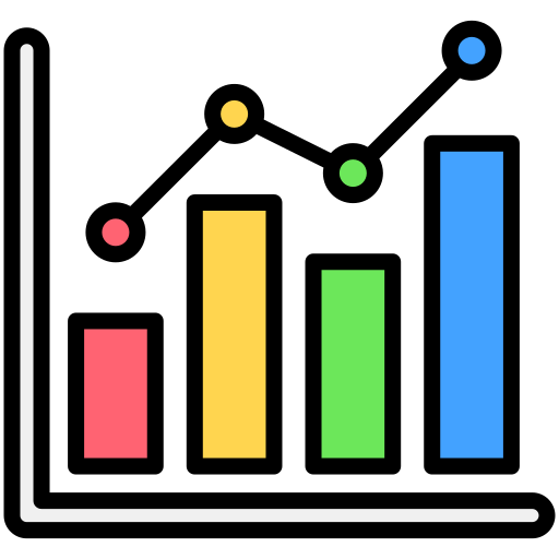 Статистика Generic color lineal-color иконка