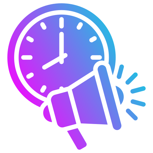 Timing Generic gradient fill icon