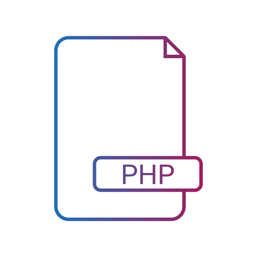 plik php Generic gradient outline ikona