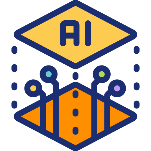Artificial intelligence Basic Accent Lineal Color icon