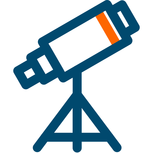 Telescope Generic color outline icon