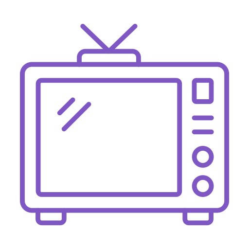 televisie Generic color outline icoon