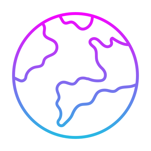 Planet earth Generic gradient outline icon