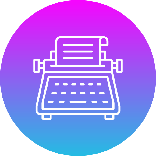 maszyna do pisania Generic gradient fill ikona