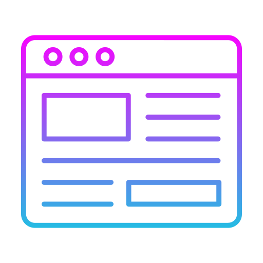 webseite Generic gradient outline icon