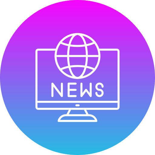 wereldwijd nieuws Generic gradient fill icoon