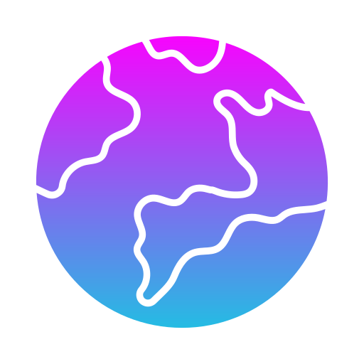 Planet earth Generic gradient fill icon
