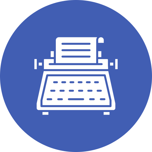 máquina de escribir Generic color fill icono