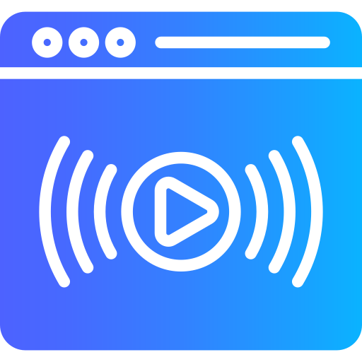 live-streaming Generic gradient fill icon