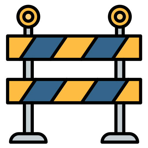 barrera de carretera Generic color lineal-color icono