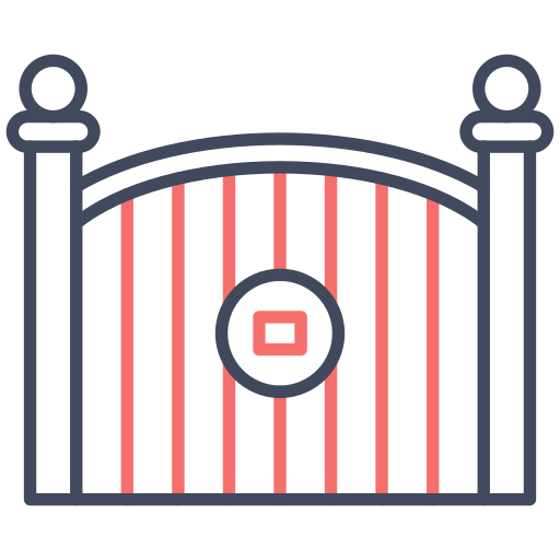 Security gate Generic color outline icon