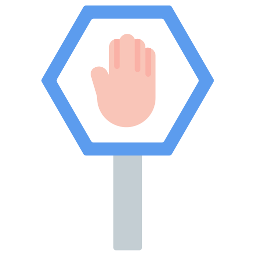 segnale di stop Generic color fill icona