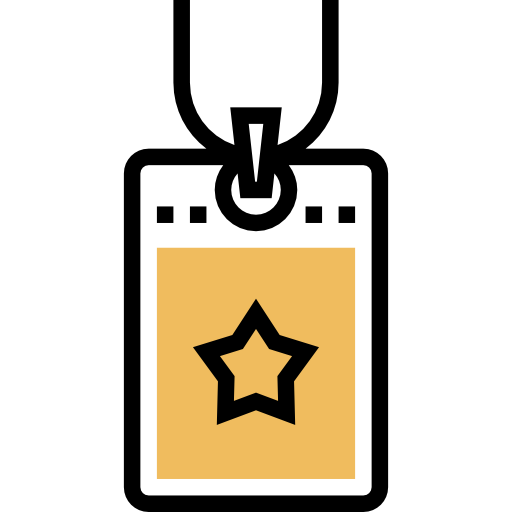 medaglietta di riconoscimento Meticulous Yellow shadow icona