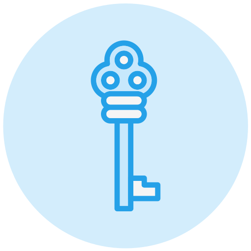 Medieval key Generic color lineal-color icon