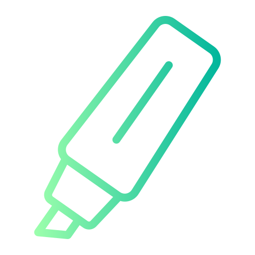 Highlighter Generic gradient outline icon