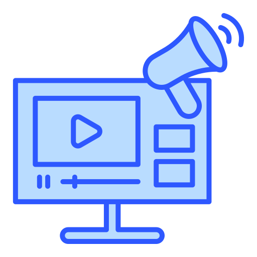 Video advertising Generic color lineal-color icon