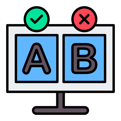 Ab testing Generic color lineal-color icon