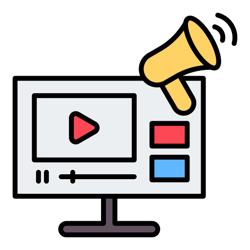 Video advertising Generic color lineal-color icon
