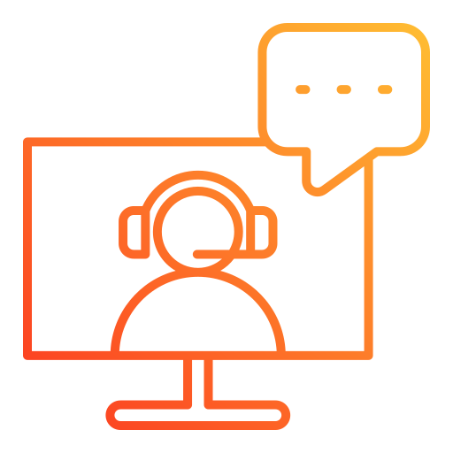atención al cliente en línea Generic gradient outline icono