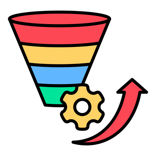 ファネル分析 Generic color lineal-color icon
