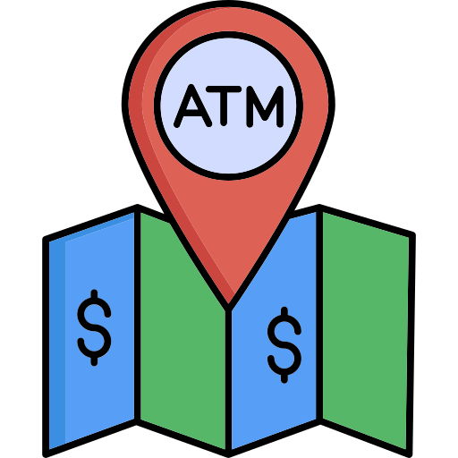 은행 위치 Generic color lineal-color icon