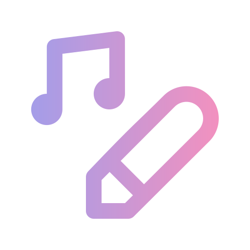 Music editing Generic gradient outline icon