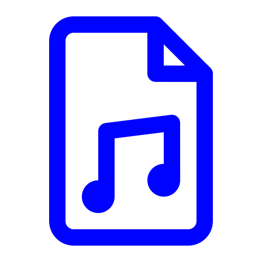 Музыкальный файл Generic color outline иконка