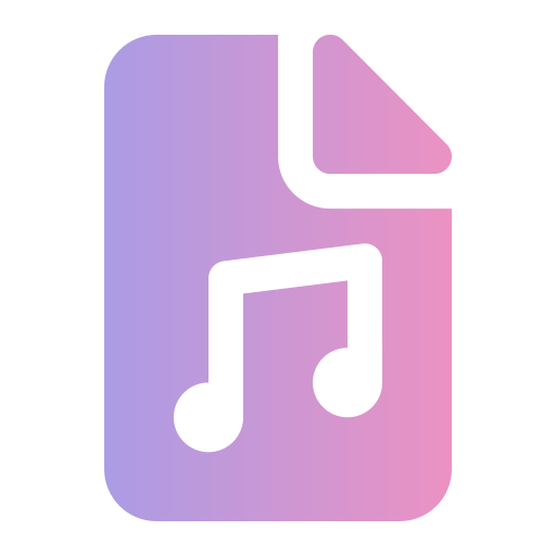 音楽ファイル Generic gradient fill icon