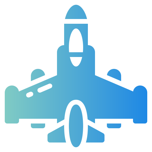 Jet plane Generic gradient fill icon