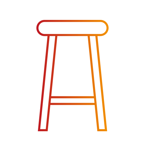 krzesło barowe Generic gradient outline ikona