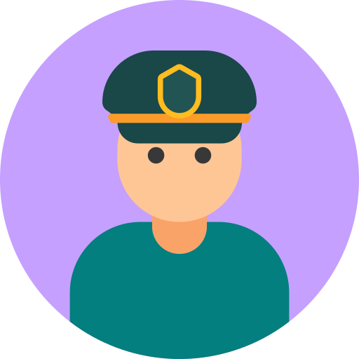 Полиция Generic color fill иконка