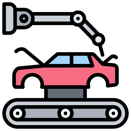 Car manufacturing Generic color lineal-color icon