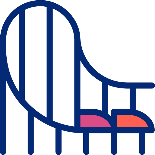 Roller coaster Basic Accent Lineal Color icon