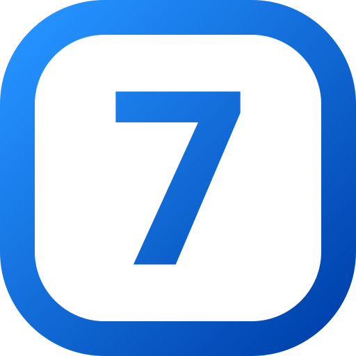 nummer 7 Generic gradient fill icoon