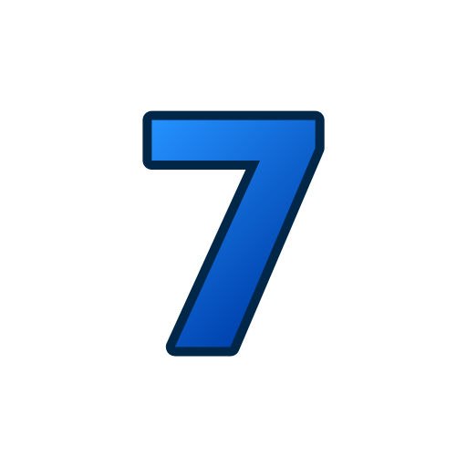 numer 7 Generic gradient lineal-color ikona