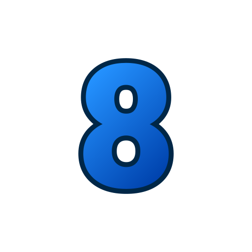 numer 8 Generic gradient lineal-color ikona