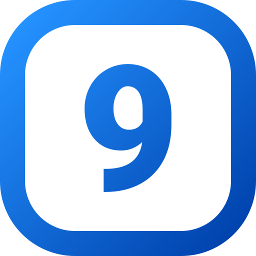 nummer 9 Generic gradient fill icon