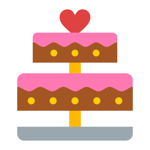 torta nuziale Generic color fill icona