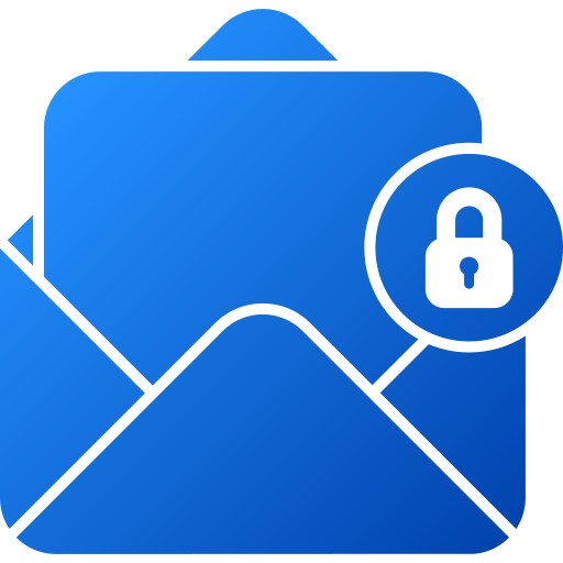 e-mail confidentiel Generic gradient fill Icône