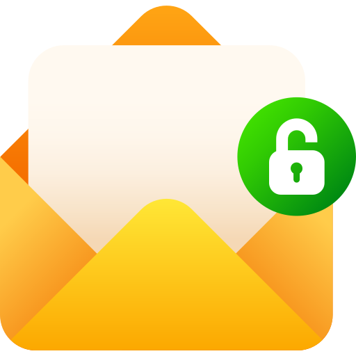 poufny e-mail Generic gradient fill ikona