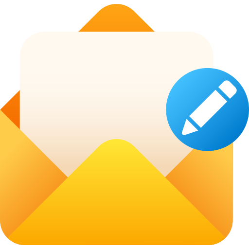 Write mail Generic gradient fill icon