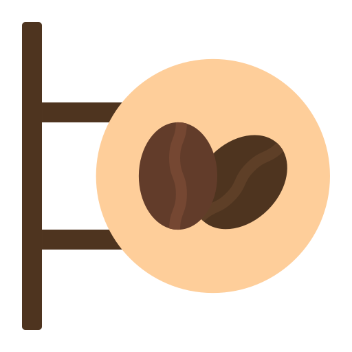 Coffee shop sign Generic color fill icon