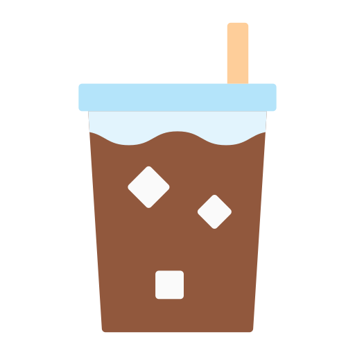 Кофе со льдом Generic color fill иконка