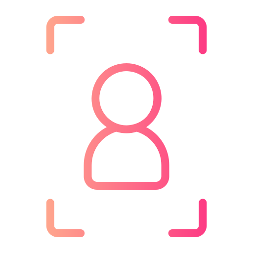 gezichts-id Generic gradient outline icoon