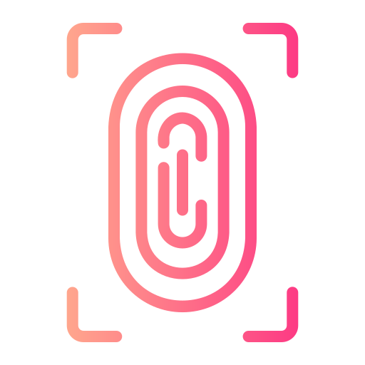 impronta digitale Generic gradient outline icona