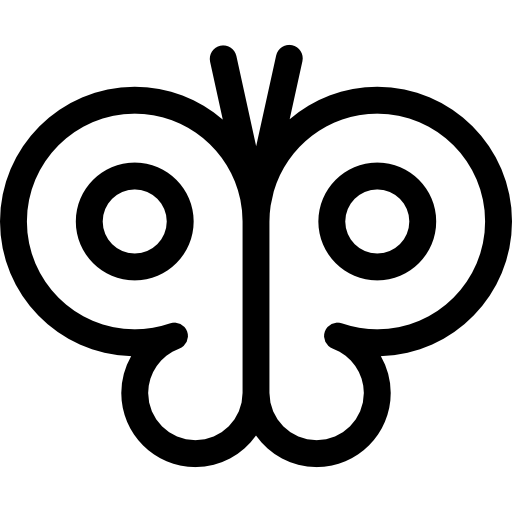 motyl Basic Rounded Lineal ikona