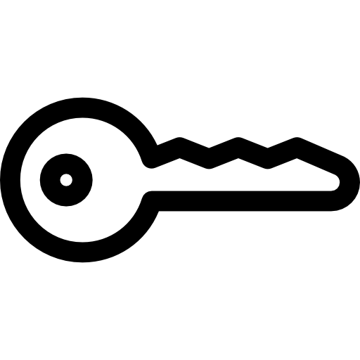 sleutel Basic Rounded Lineal icoon
